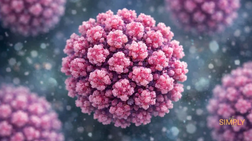 Electron microscope and scientific renderings show the structure of norovirus, a highly contagious stomach virus that resists many disinfectants.